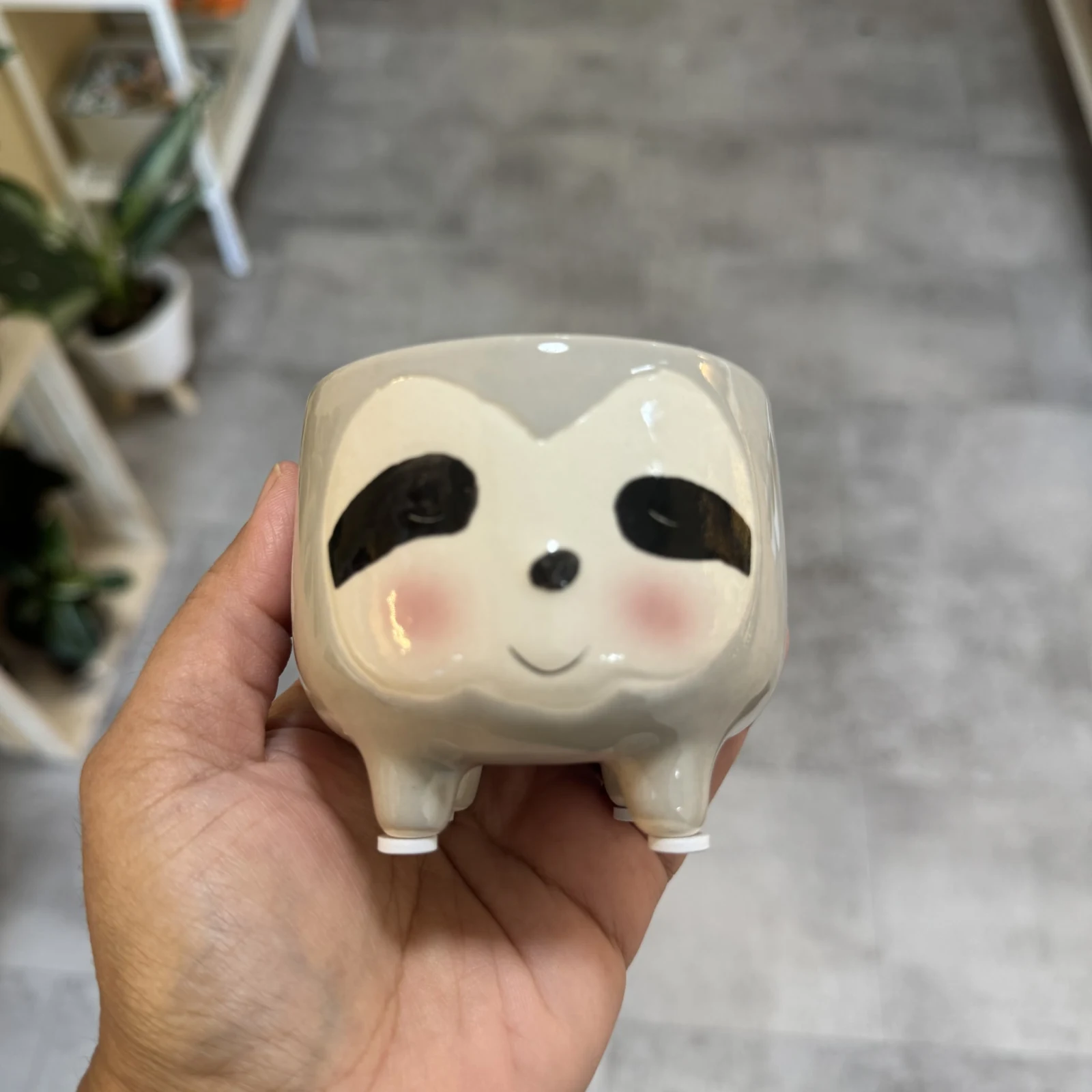 3" Grey Animal Ceramic Pot — image 2